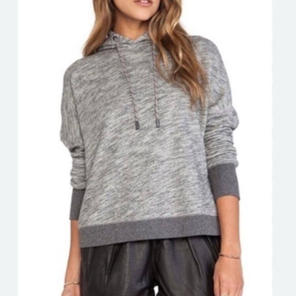 Rag & Bone Cropped Open Back Hoodie